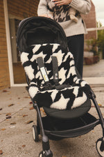 The Pram Puff | Houndstooth Black & Coconut
