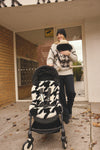 The Pram Puff | Houndstooth Black & Coconut