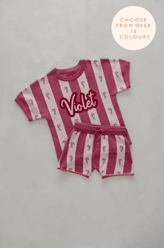 The Candy Stripe Knit Set