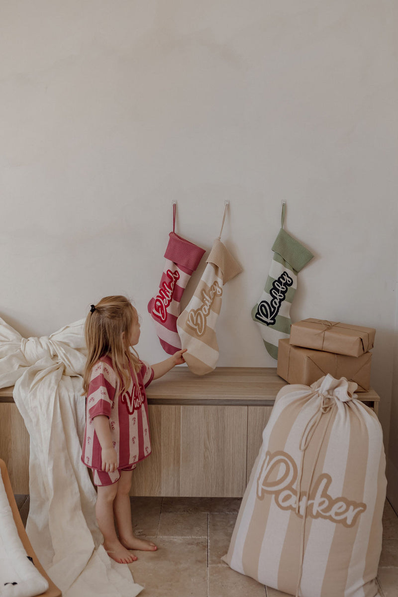 The Candy Stripe Santa Stocking