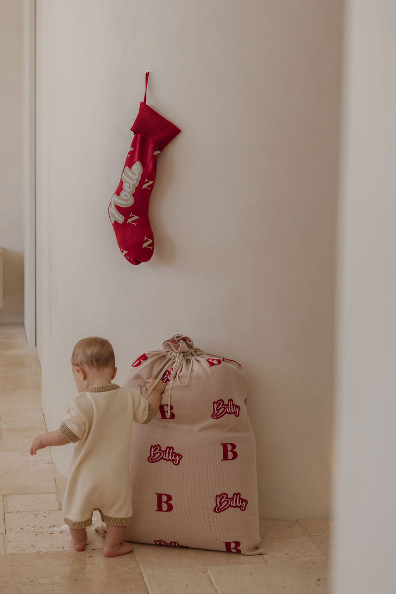 The Treetops Glisten Santa Stocking