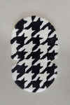 The Pram Puff | Houndstooth Black & Coconut