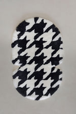 The Pram Puff | Houndstooth Black & Coconut