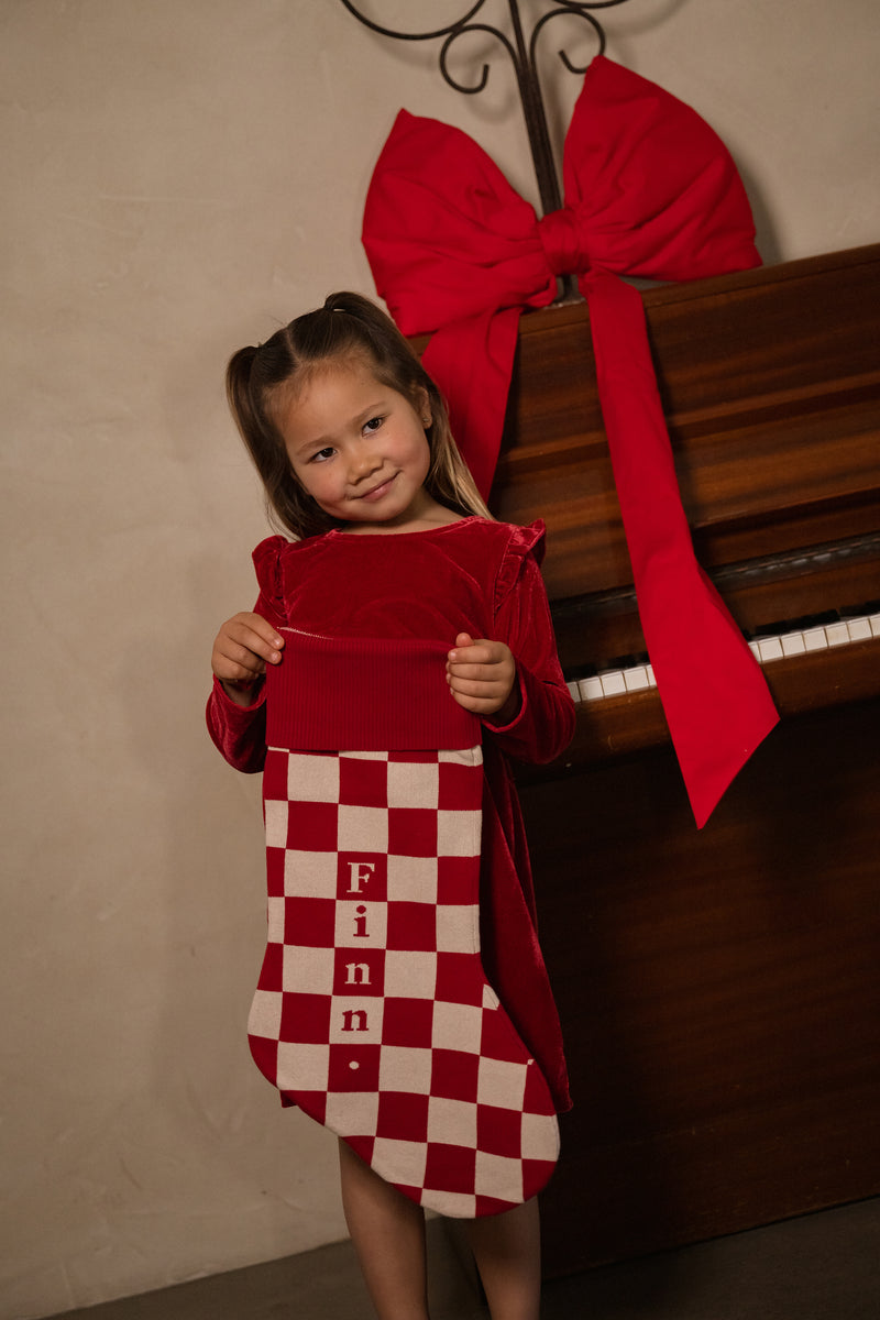 The Check Santa Stocking