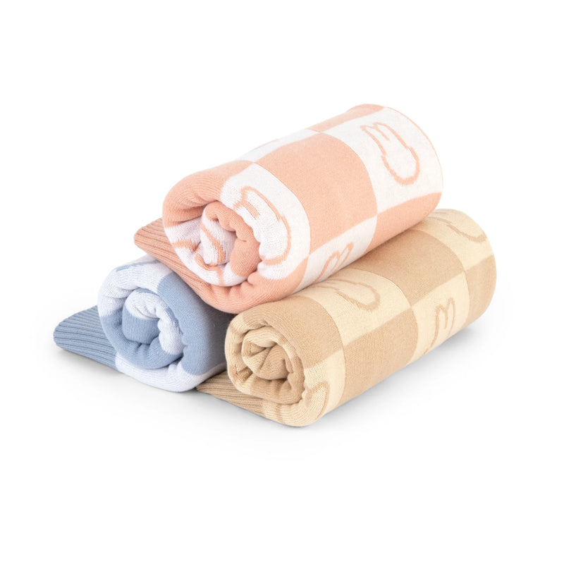 Mini Motif x Bunnie Caddie Collab Blanket | Lilac & Fresh White